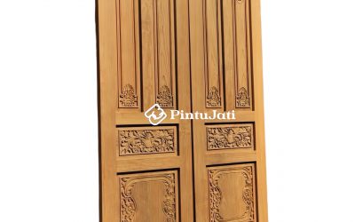 Pintu Kupu Tarung Minimalis Klasik Ukiran Jepara