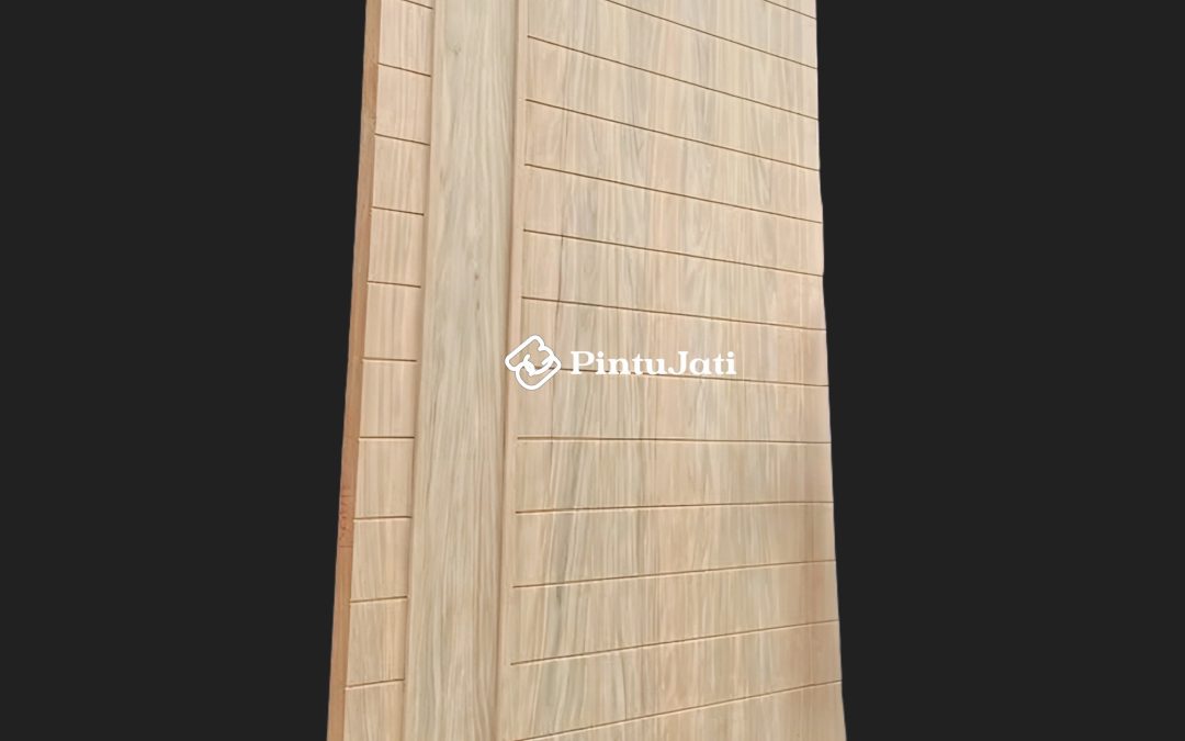 Pintu 1 Daun Minimalis Blok Utuh Kayu Jati 130x300cm