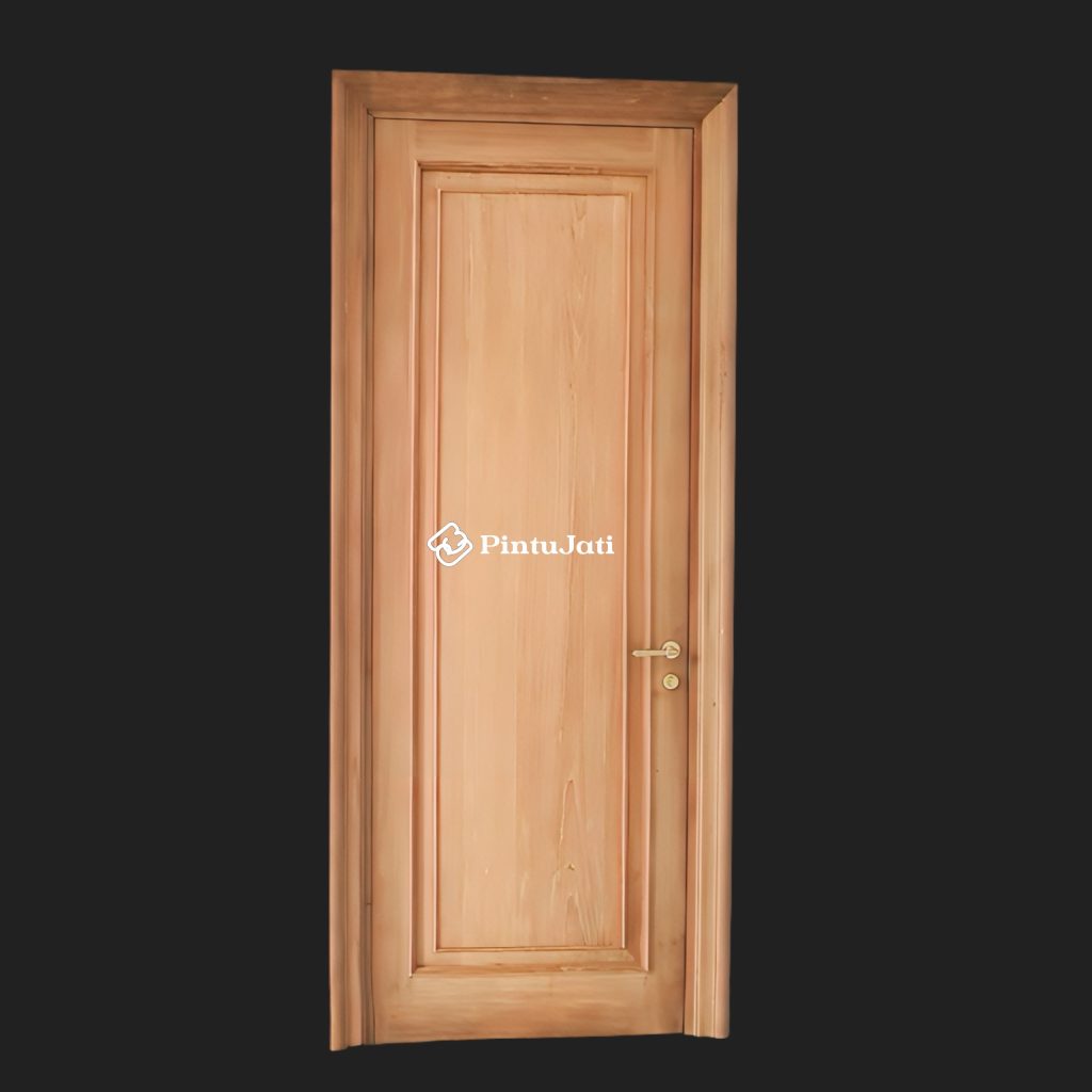 Pintu Jati Untuk Kamar Model Minimalis Panel Blok Utuh
