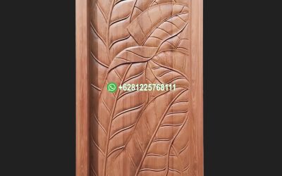 Pintu Kamar Tidur Ukiran Daun Model Terkini (PJ-05)