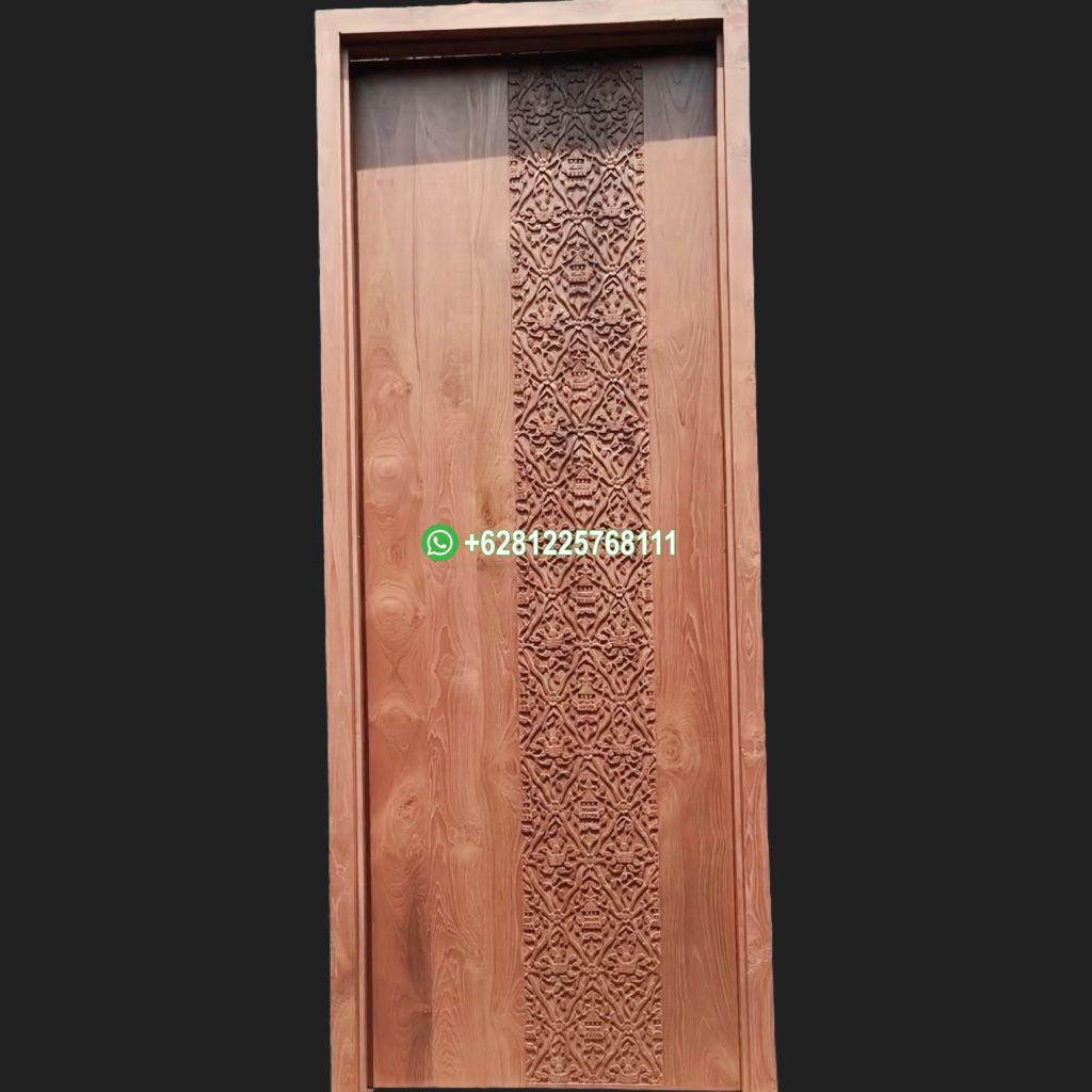 Pintu Kamar Panel Minimalis Dan Ukiran Bahan Kayu Jati Tua