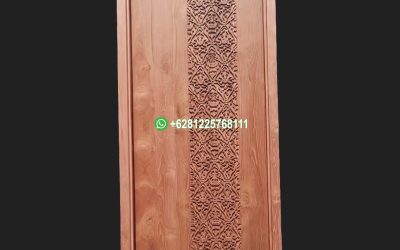 Pintu Kamar Panel Minimalis Dan Ukiran Bahan Kayu Jati Tua
