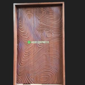 Pintu Utama Antikan Ukiran Unik Dan Estetik Motf Serat Kayu Jati