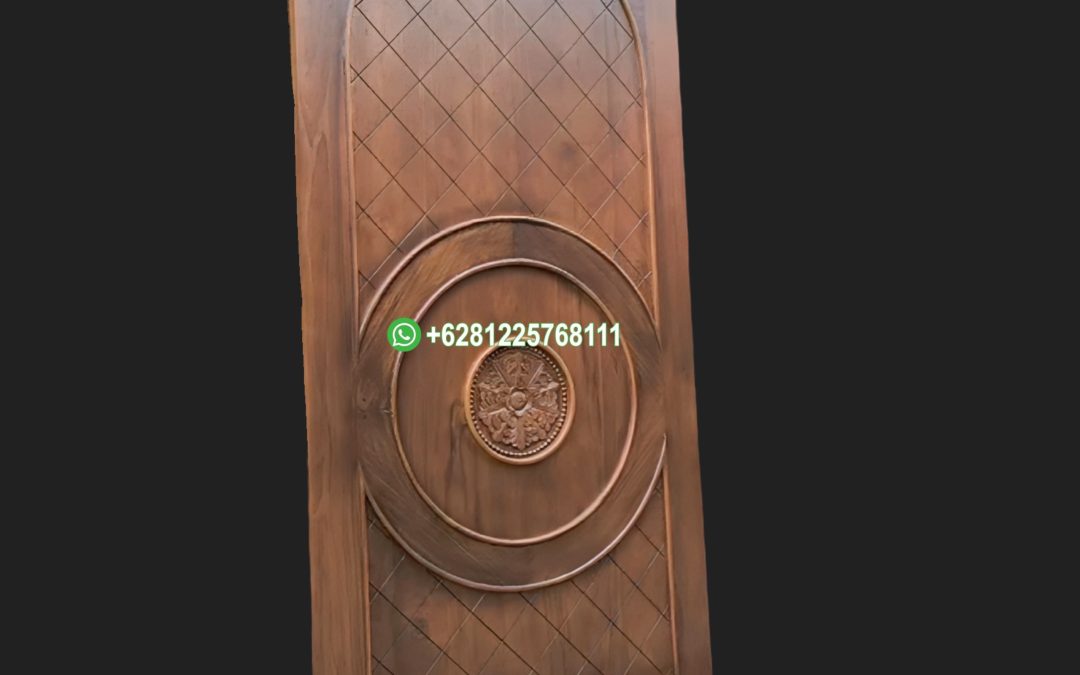 Pintu Kamar Klasik Kayu Jati Tua Warna Antik (PJ-010)