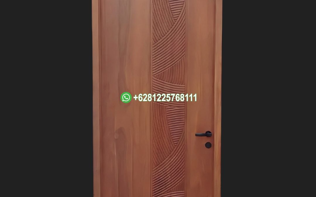 Pintu 1 Daun Kayu Jati Untuk Kamar Model Minimalis Ukir