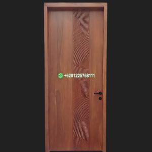 Pintu 1 Daun Kayu Jati Untuk Kamar Model Minimalis Ukir
