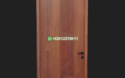 Pintu 1 Daun Kayu Jati Untuk Kamar Model Minimalis Ukir