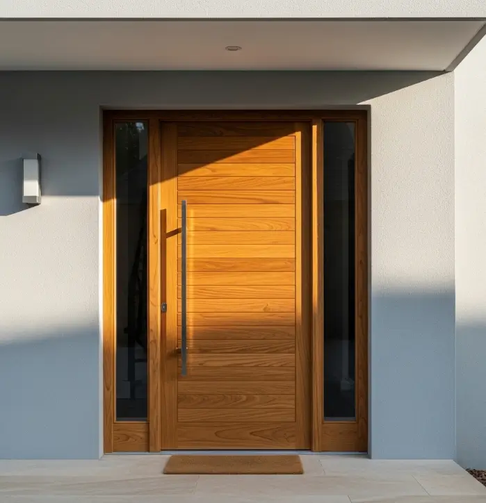 pintu jati rumah depan modern