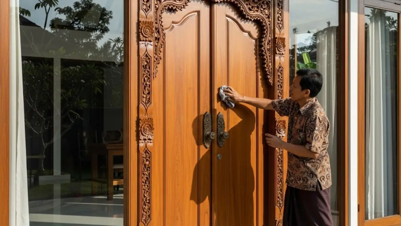 Cara Merawat Pintu Kayu Jati agar Awet Puluhan Tahun