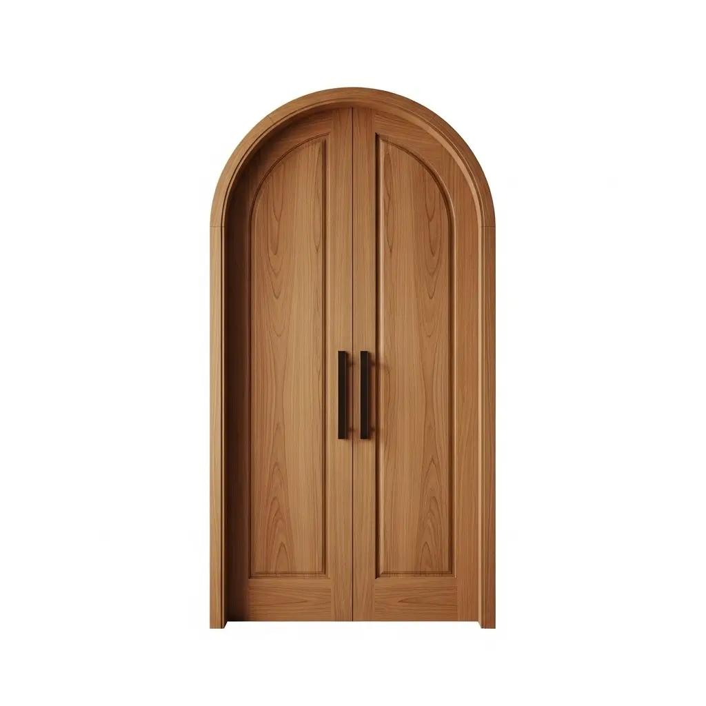 pintu jati minimalis model melengkung