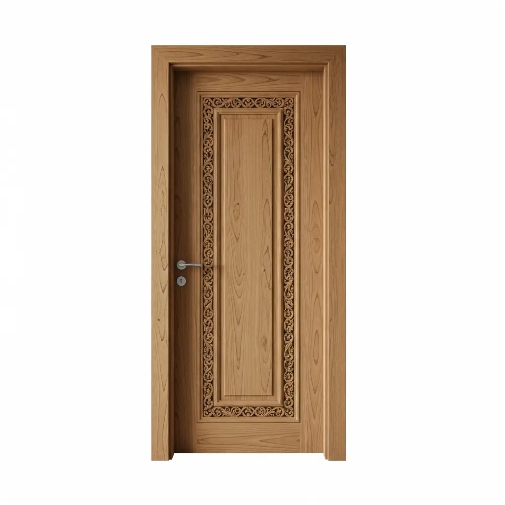 pintu jati minimalis ukir modern