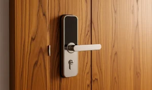 Smart Lock pada Pintu Kayu Jati