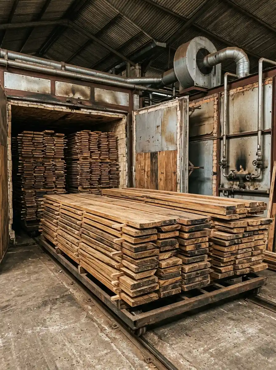 proses oven kayu jati