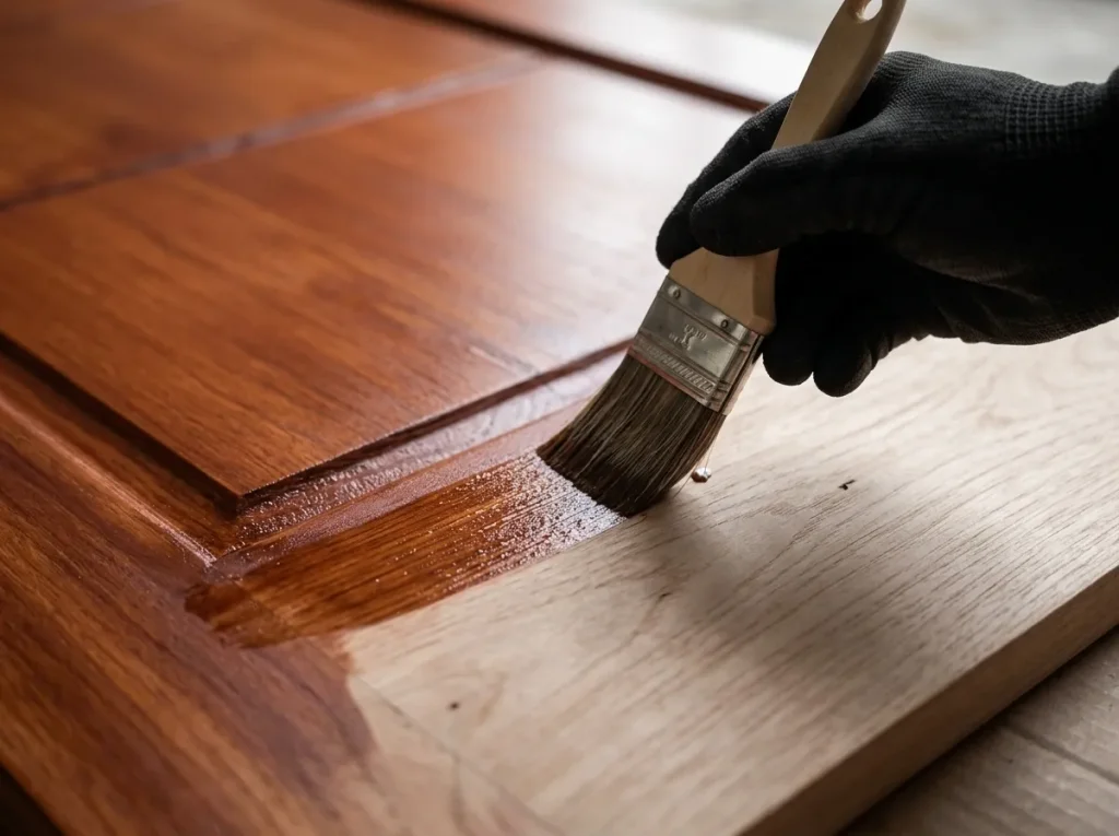 warna plitur pintu kayu jati yang bagus